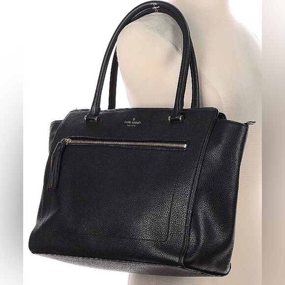 Kate Spade Black leather shoulder bag Tote - Picture 2 of 14